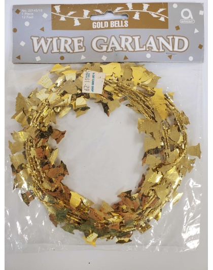 Gold Bells Wire Garland