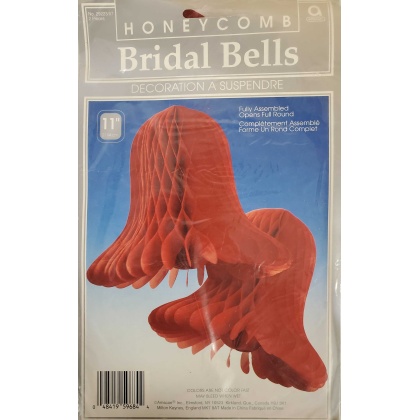 Red Honeycomb Bridal Bells