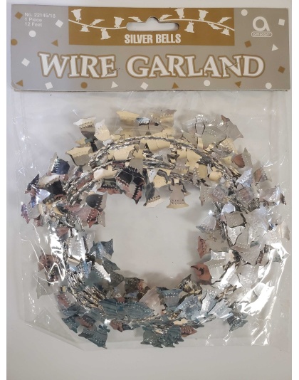 Silver Bells Wire Garland