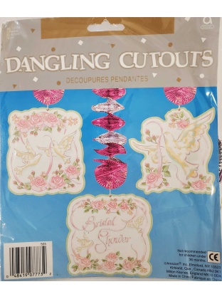 Bridal Shower Doves Dangling Cutouts