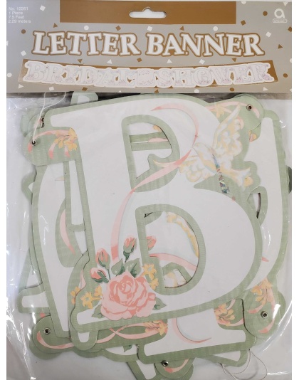 Bridal Shower Large Letter Banner
