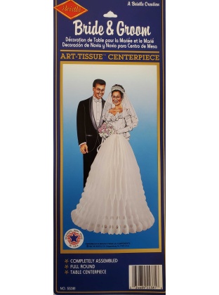 Bride & Groom Art Tissue Centerpiece