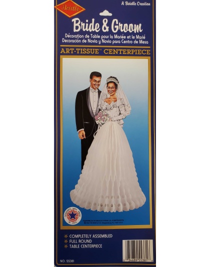 Bride & Groom Art Tissue Centerpiece