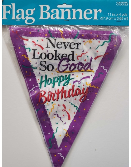 Contempo Colours Never Looked So Good Birthday Flag Banner