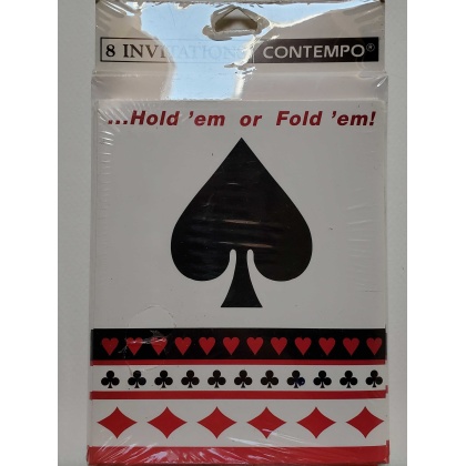 Contempo Hold 'em or Fold 'em Poker Invitations - 8 Count