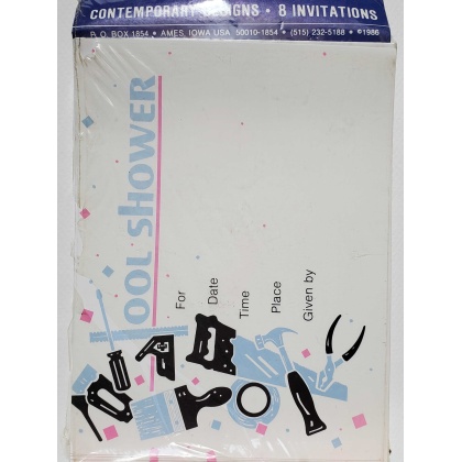 Contemporary Designs Tool Shower Invitations - 8 count