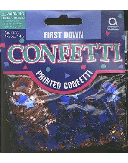 FIRST DOWN football confetti