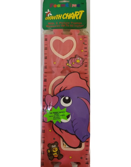 Foamtime Growth Chart Pink Elephant