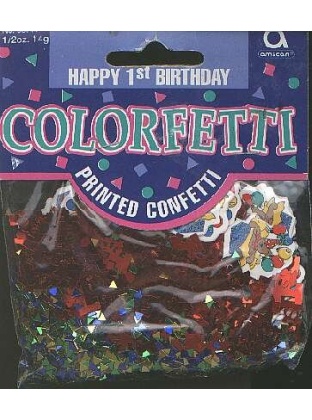 HAPPY 1ST BIRTHDAY confetti
