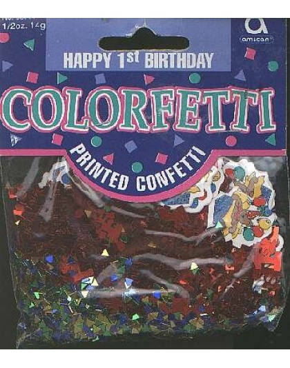 HAPPY 1ST BIRTHDAY confetti