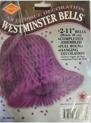 Large Purple Westminster Bells