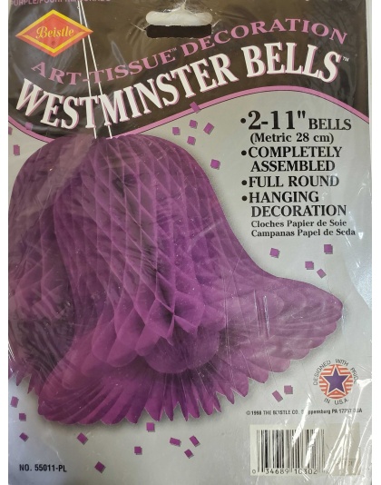 Large Purple Westminster Bells