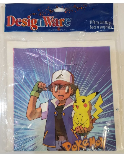 Pokemon set of 8 birthday party gift bags NEW