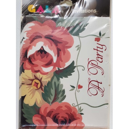 Gala Flower Party Invitations