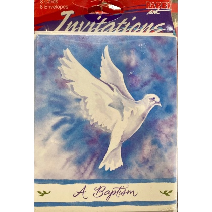 Paper Art A Baptism Invitations - 8 Pack