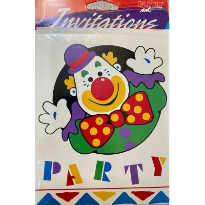 Paper Art Birthday Party Invitations - 8 Pack