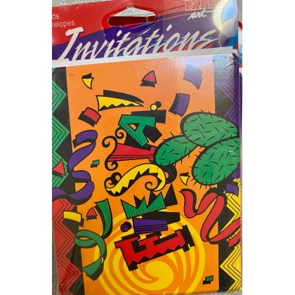 Paper Art Fiesta Birthday Invitations - 8 Pack
