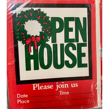 Paper Art Open House Christmas Invitations - 8 Pack