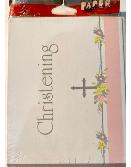 Paper Art Pink Christening Cards - 25 Pack