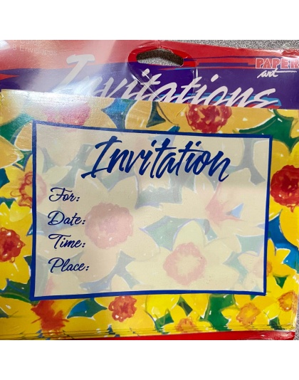 Paper Art Sunflower Invitations - 8 Pack