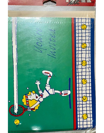 Paper Art Tennis Sport Party Invitations