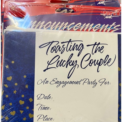 Paper Art Toasting The Lucky Couple Engagement Invitations - 8 Pack