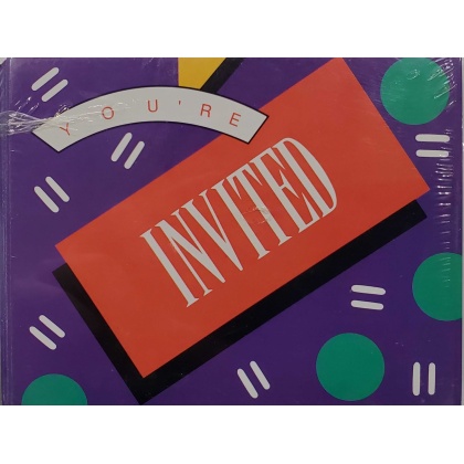 Paper Art You're Invited Purple Birthday Invitations - 8 Pack