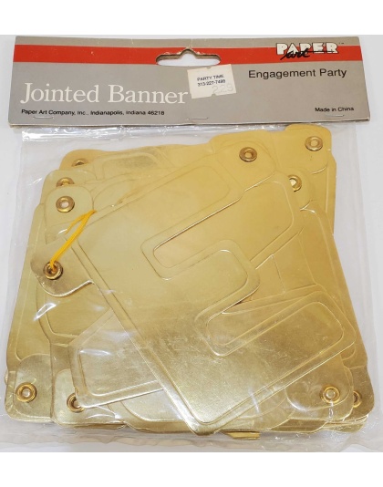Engagement Party Jointed Banner Gold