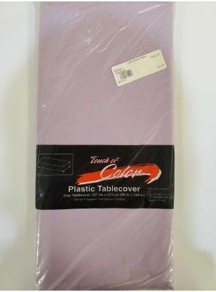 LILAC Rectangle Plastic Table Cover by Touch Of Color