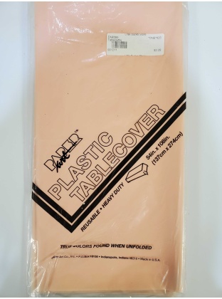 PEACHES AND CREAM Rectangle Plastic Table Cover by Paper Art