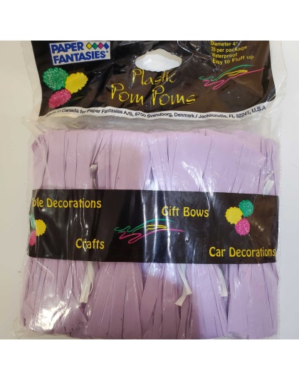 Paper Fantasies Plastic Pom Poms - Lavender