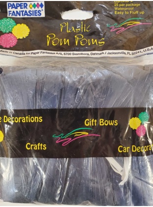 Paper Fantasies Plastic Pom Poms - Navy