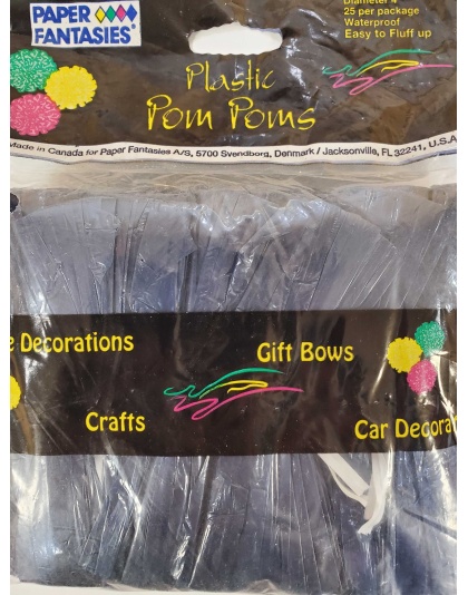 Paper Fantasies Plastic Pom Poms - Navy