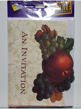 Party Express Fruit Bundle Themed Invitations - 8 Count