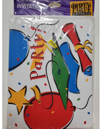 Party Express Graduation Party Invitations - 8 Count