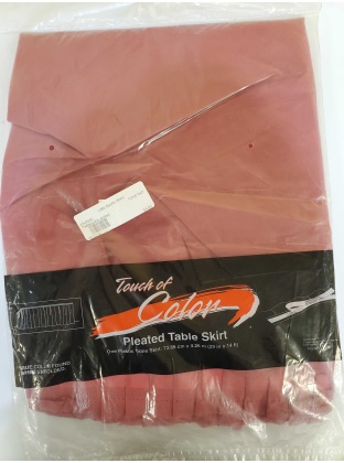 RED Rectangle Adjustable Plastic Table Skirt by Touch of Color
