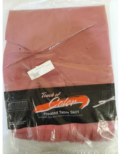 RED Rectangle Adjustable Plastic Table Skirt by Touch of Color