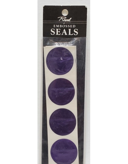 Royal Stationary Embossed Seals - Purple Graduation 16 count