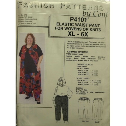 Elastic waist pant for Wovens or Knits XL-6X
