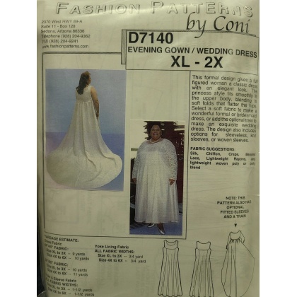 Evening Gown/Wedding dress D7140 Size XL-2X