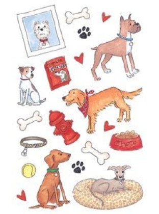 Mambi Minis Stickers 4-1/2X6 3 Sheets/Pkg Dogs