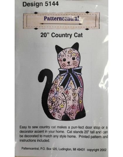 20 inch Country Cat sewing pattern