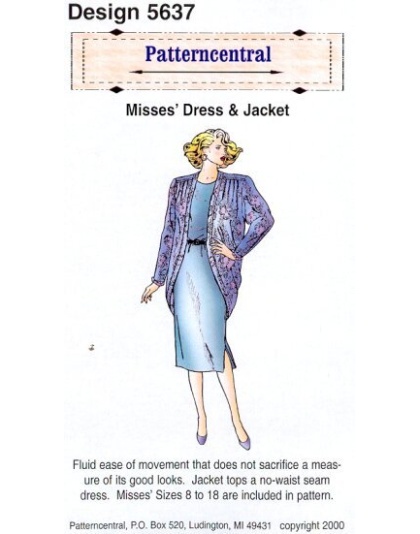 Misses Dress & Jacket sewing pattern Size 8-18