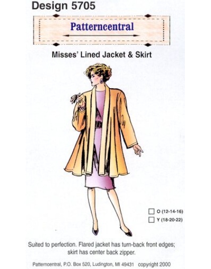 Misses Lined Jacket & Skirt pattern