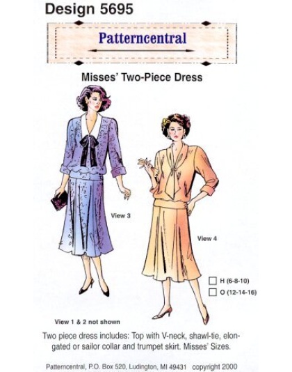 Misses Two-piece Dress sewing pattern