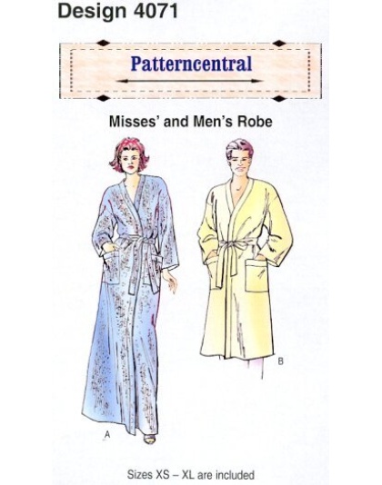 Season spanning robe in two lengths. After the beach or after the bath this robe is warm and comfy. Misses and men's sizes.