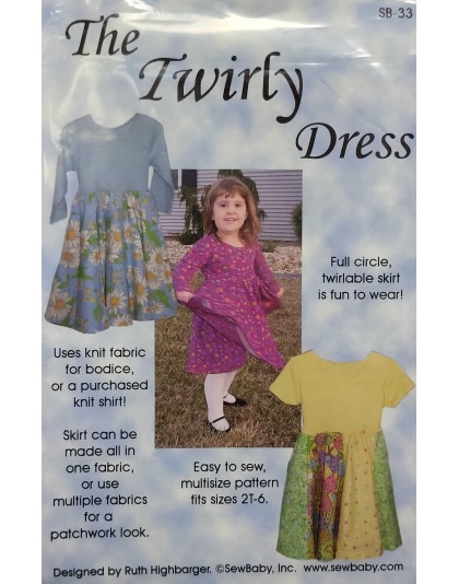 THE TWIRLY DRESS sewing pattern by SewBaby
