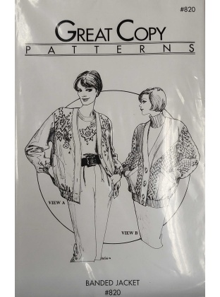 Banded Jacket sewing pattern #820