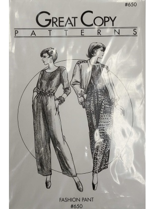 Fashion Pant sewing pattern #650